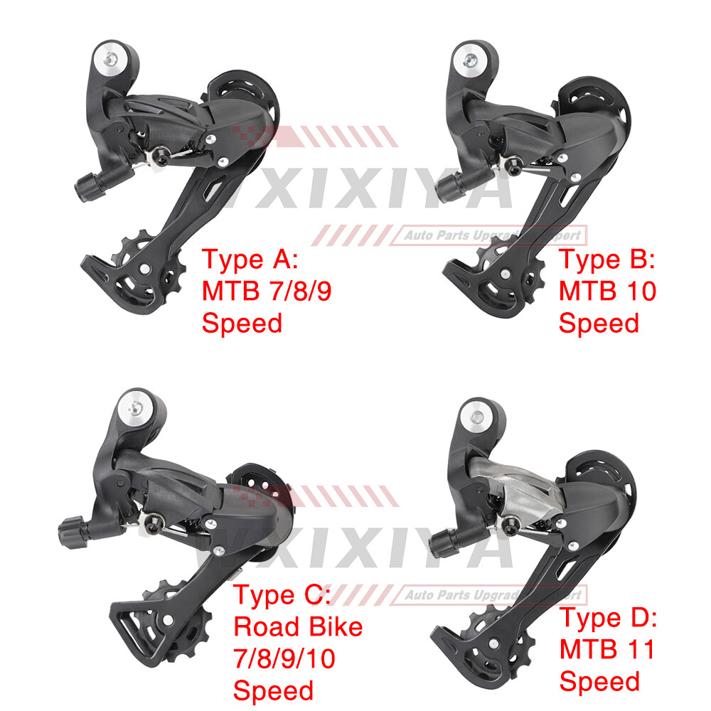 MTB Bike Rear Derailleur 7/8/9/10/11 Speed Road Bicycle Short Medium Cage Black
