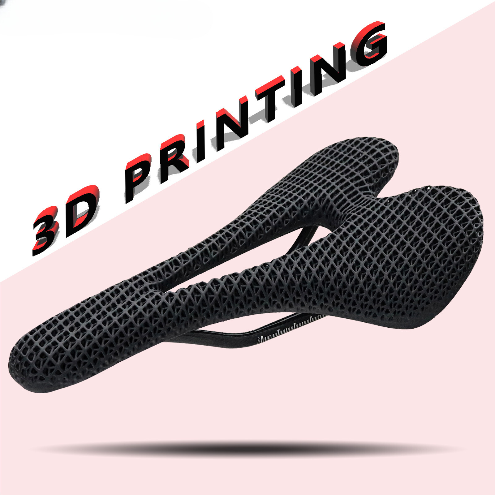 3D Printed Bike Saddle Carbon Fiber Hollow Comfortable Breathable Seat 275x143mm