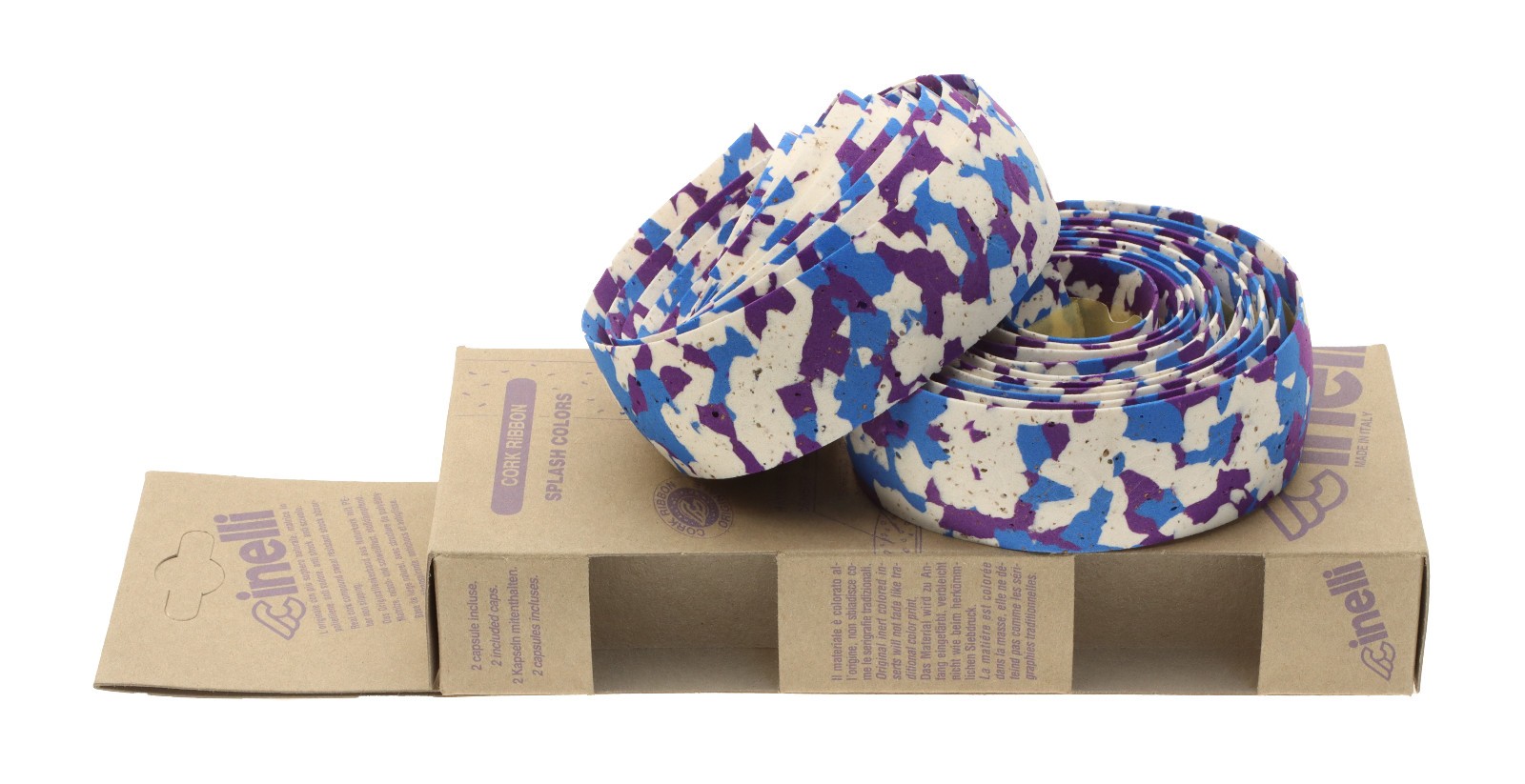 Cinelli Cork Ribbon Original Handlebar Tape Road Bike Blue Slpash Colors NEW NOS