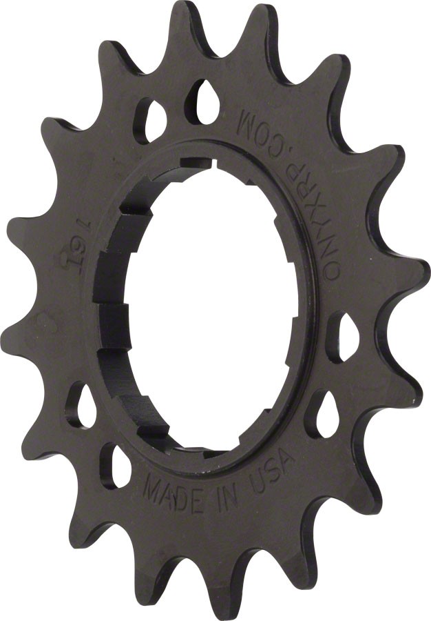 Aluminum Cogs – Onyx Aluminum Cog: 3/32″, 18t, Black – Driver and Single Cog