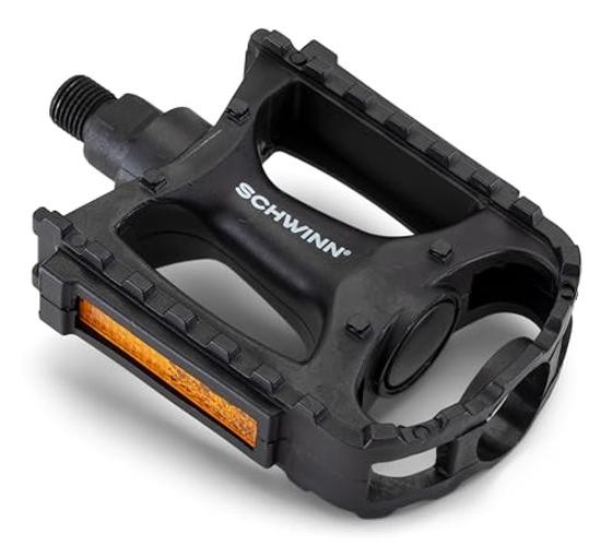 Basic Composite Bike Pedals, Black, Set of 2, Lightweight, with One Size
