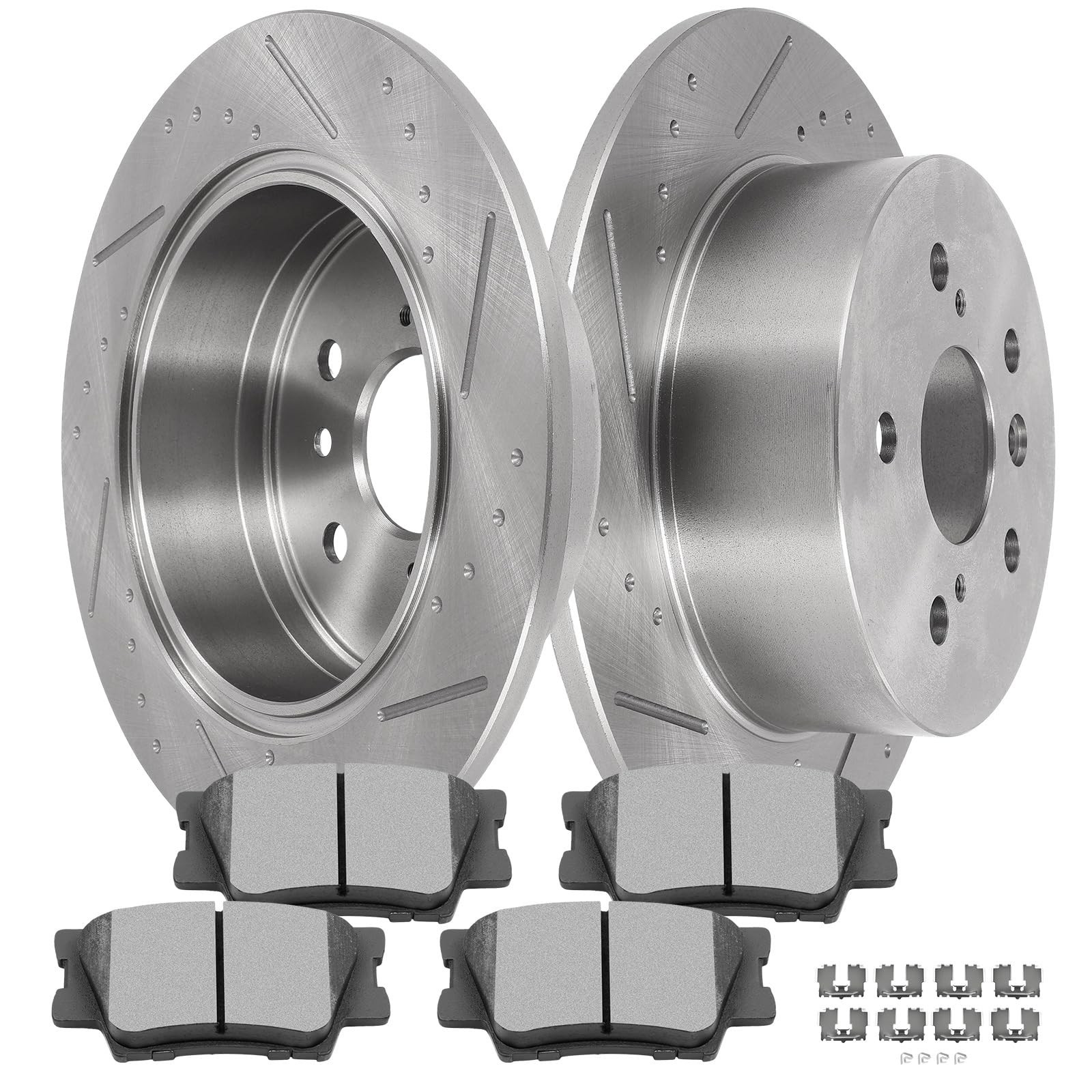 SCITOO Disc Brake Pads and Rotors Rear 11.06″ Rotors Replacement For Lexus Fo…