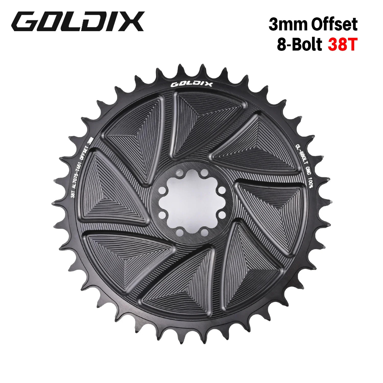 8-Bolt Bicycle Chainring 40-58T Narrow Wide Direct Mount Road Bike Chainwheel