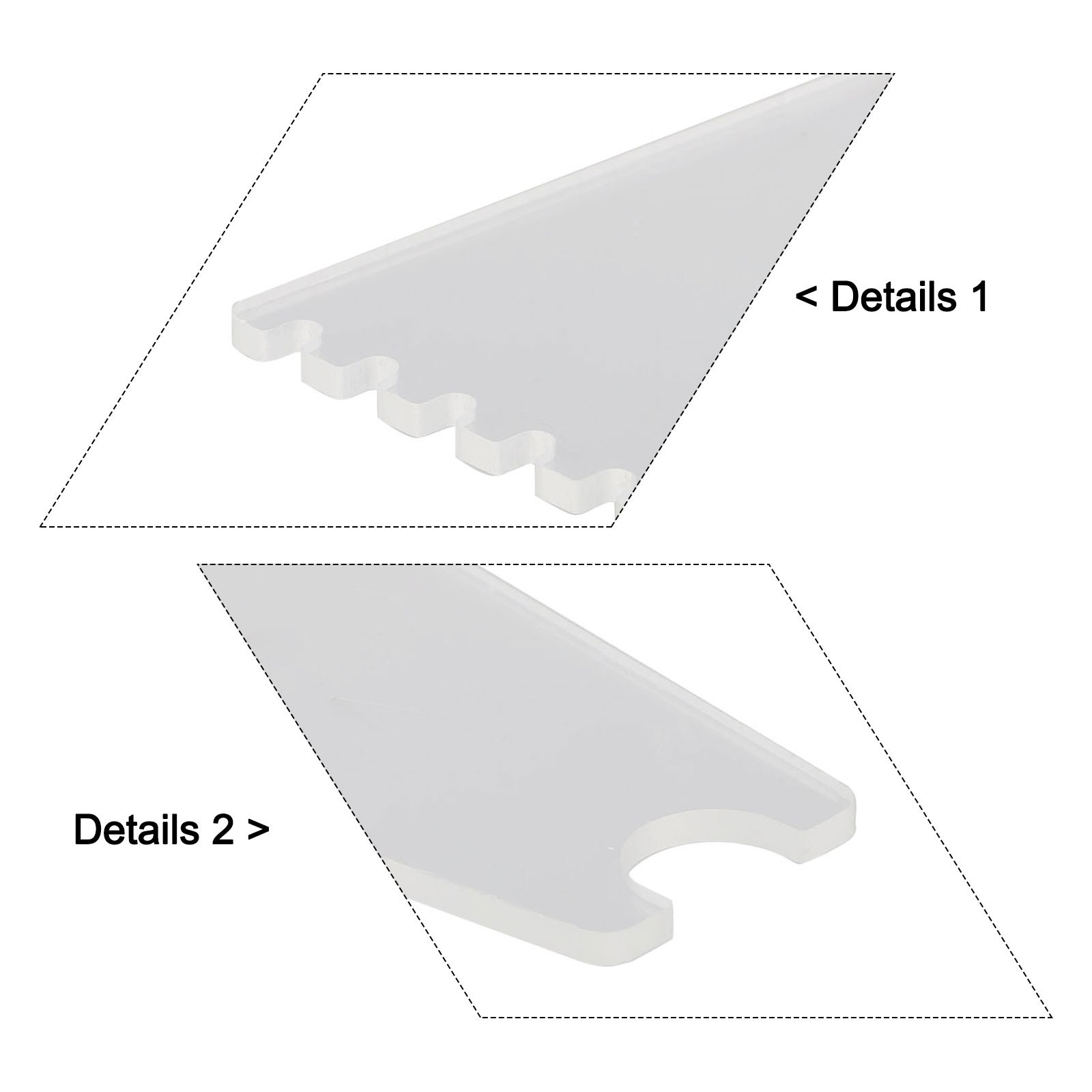 Compact Clear Acrylic Kickstand for Mountain Bike Road Bike 14 cm x 8 cm
