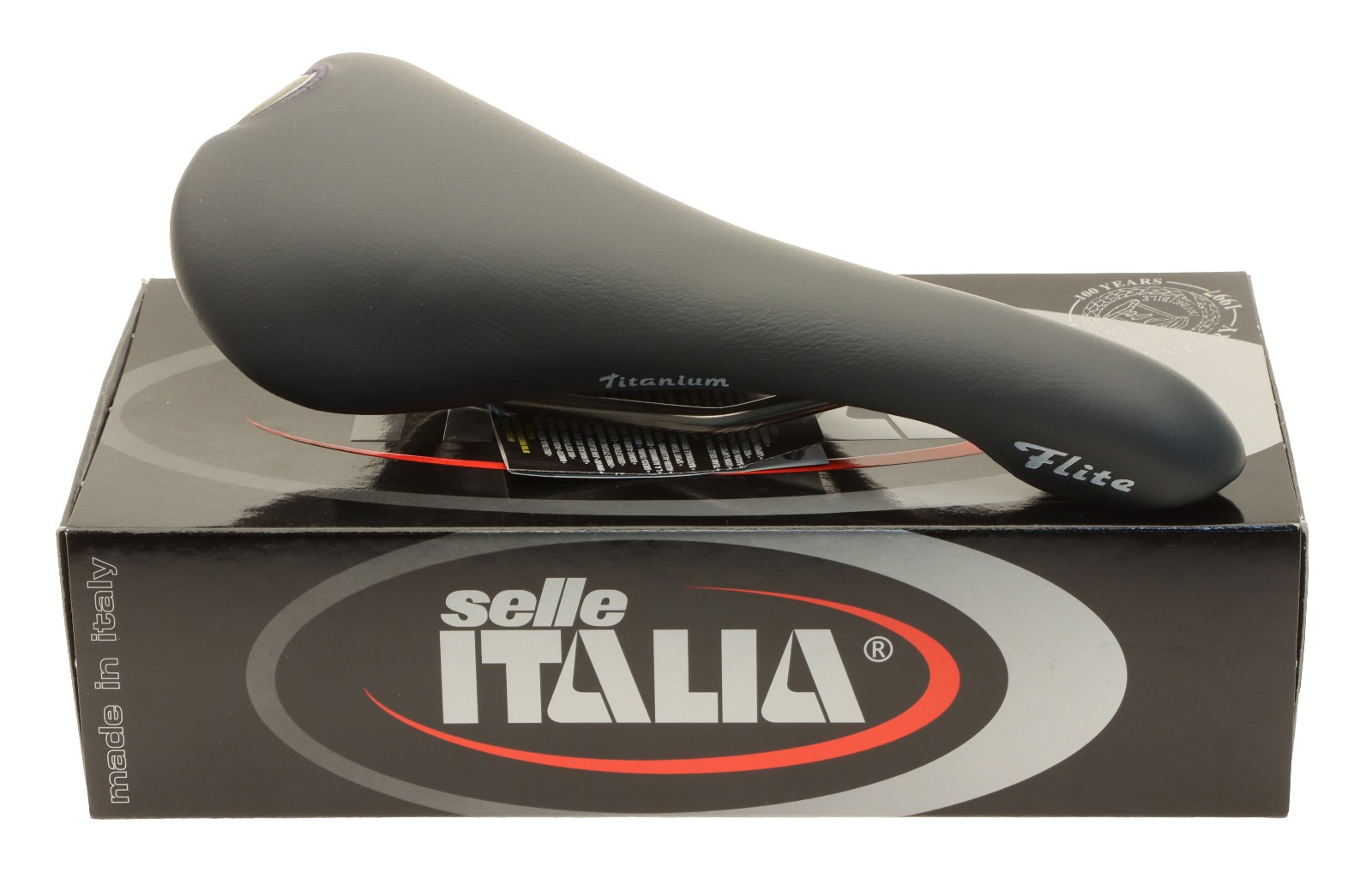 Selle Italia Flite Saddle Titanium Rail Calendar Gray Leather 2002 NIB NOS NEW