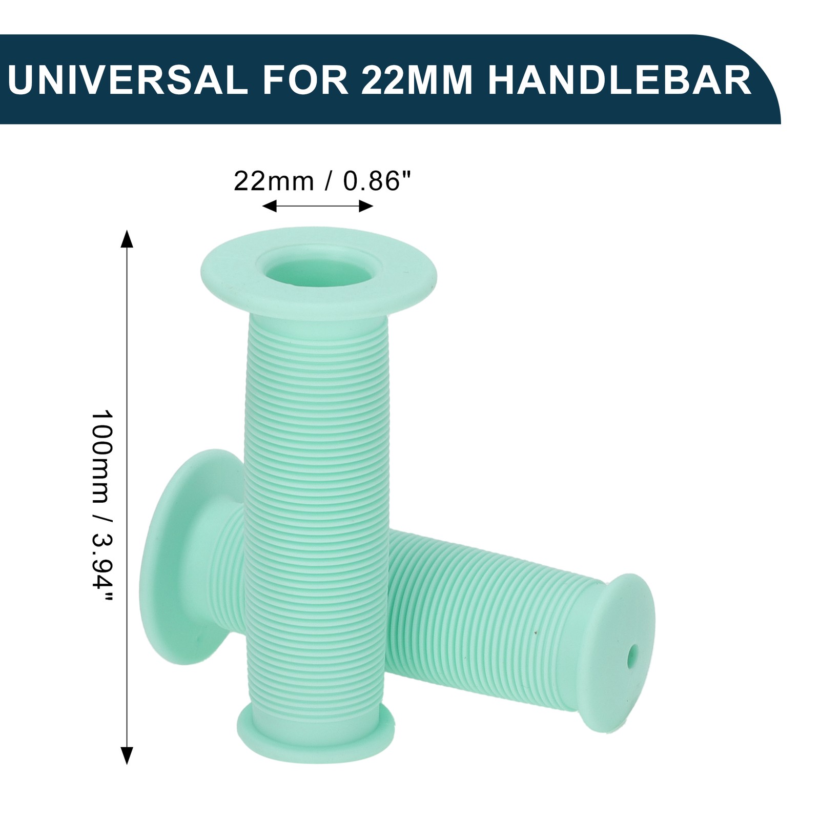 Bike Handlebar Grip Cover 100mm Lightweight MTB End Grip Protector Blue 1 Pair