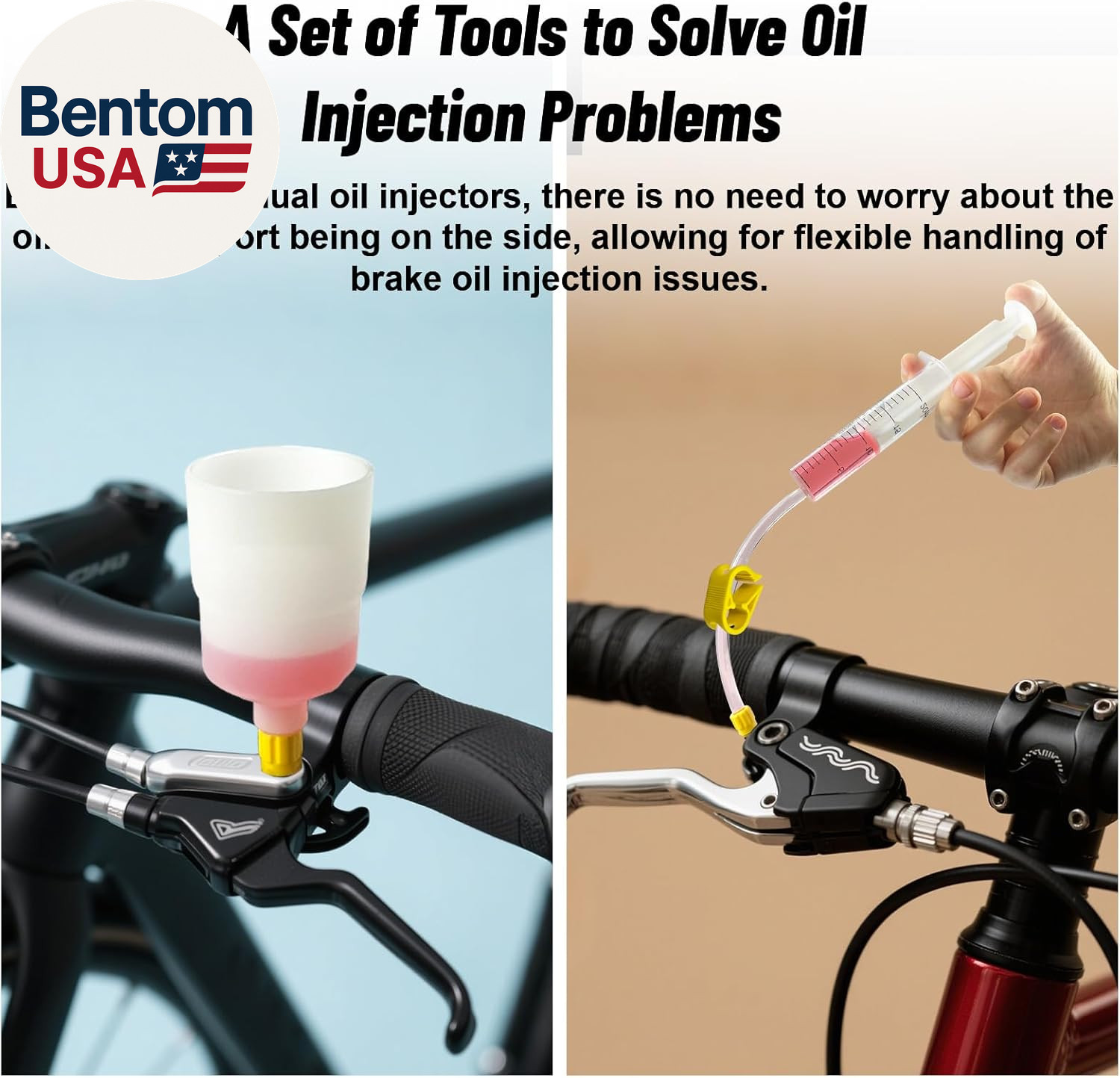 Brake Bleed Kit, Bicycle Hydraulic Brake Bleed Kit Including 150ML Mineral Oil f