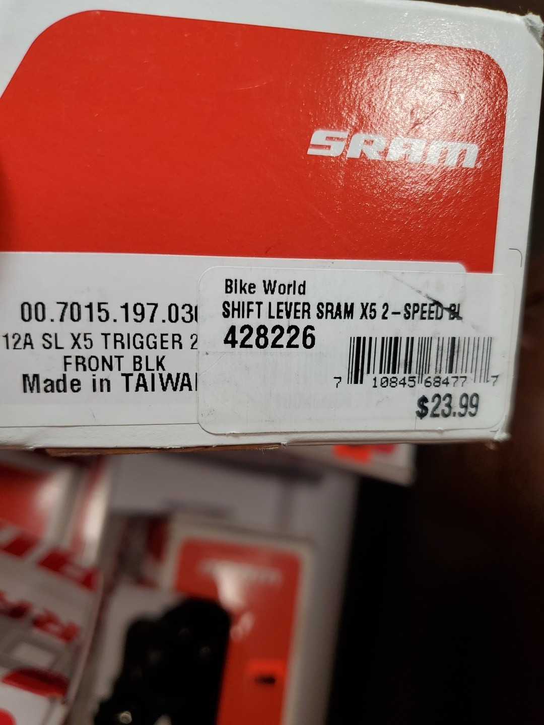 SRAM X5 2-Speed Front Trigger Shifter Left 2×9 or 2×10 LEFT