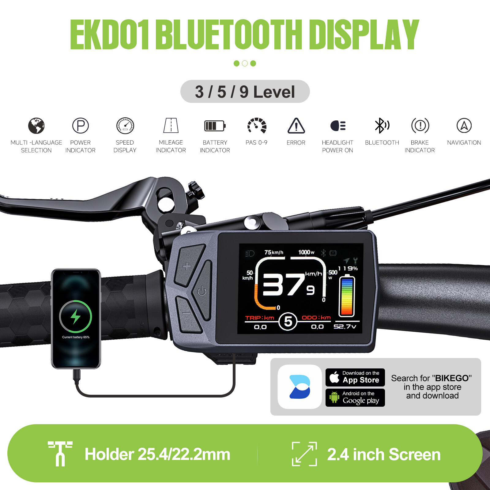 EKD01 Display Controller UART Protocol for Bafang Ebike BBS HD Motor 250W-1000W
