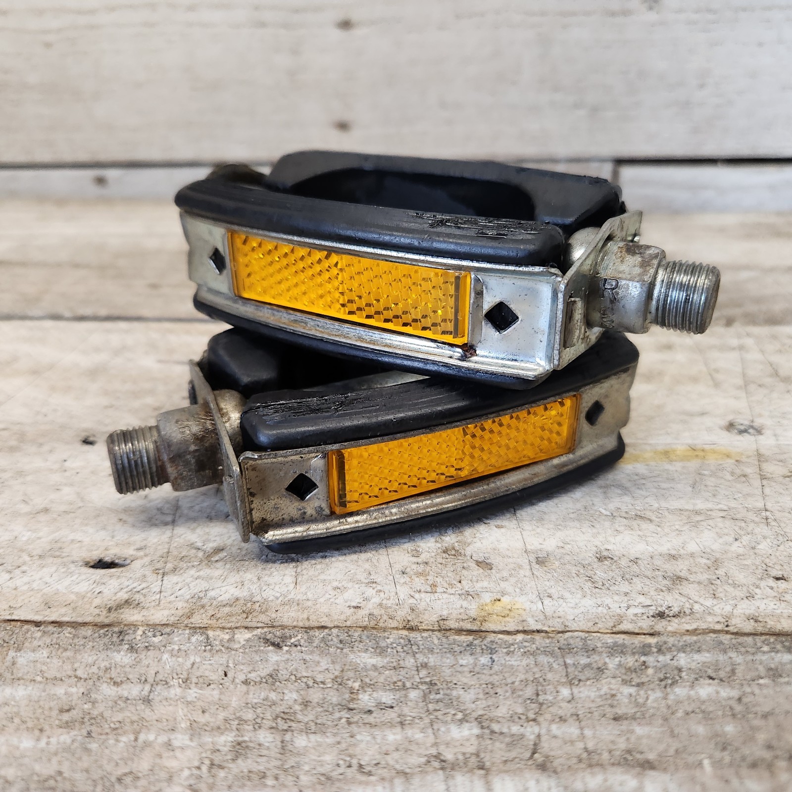 1960s UNION Bow Pedals 9/16 Cruiser Muscle Bike Ratrod Cruiser Black