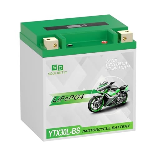 YTX30L-BS Lithium Motorcycle Battery, 12.8V 12AH 850 CCA NEW-YTX30L-12AH