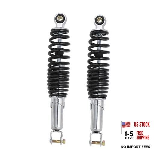 Minho Motorcycle Dual Rear Shock Absorbers with Adjustable Spring Preload 290mm