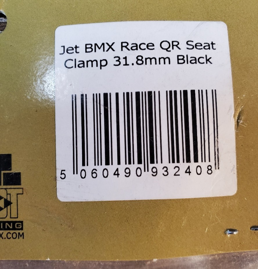 Jet Racing BMX Race QR Seat Clamp 31.8mm Black New