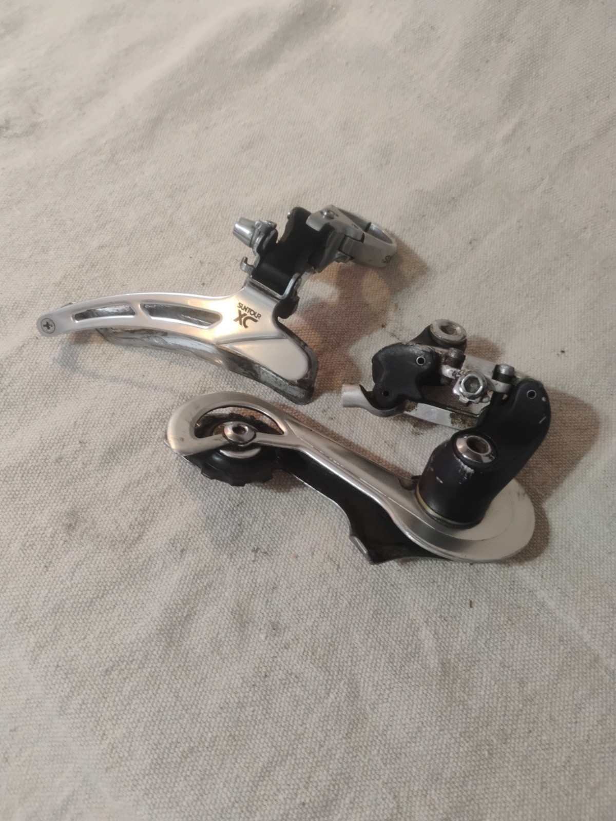 Vintage Suntour XC Deraileur Set Front And Rear 31.8MM Clamp