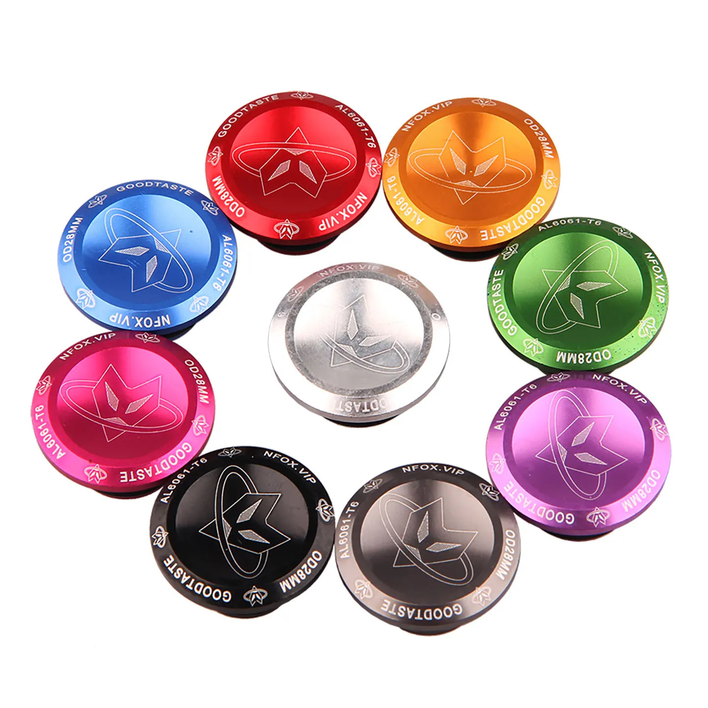 1 Pair Aluminum Alloy Bicycle Handlebar End Plug MTB Road Bike Grips Cycling Han