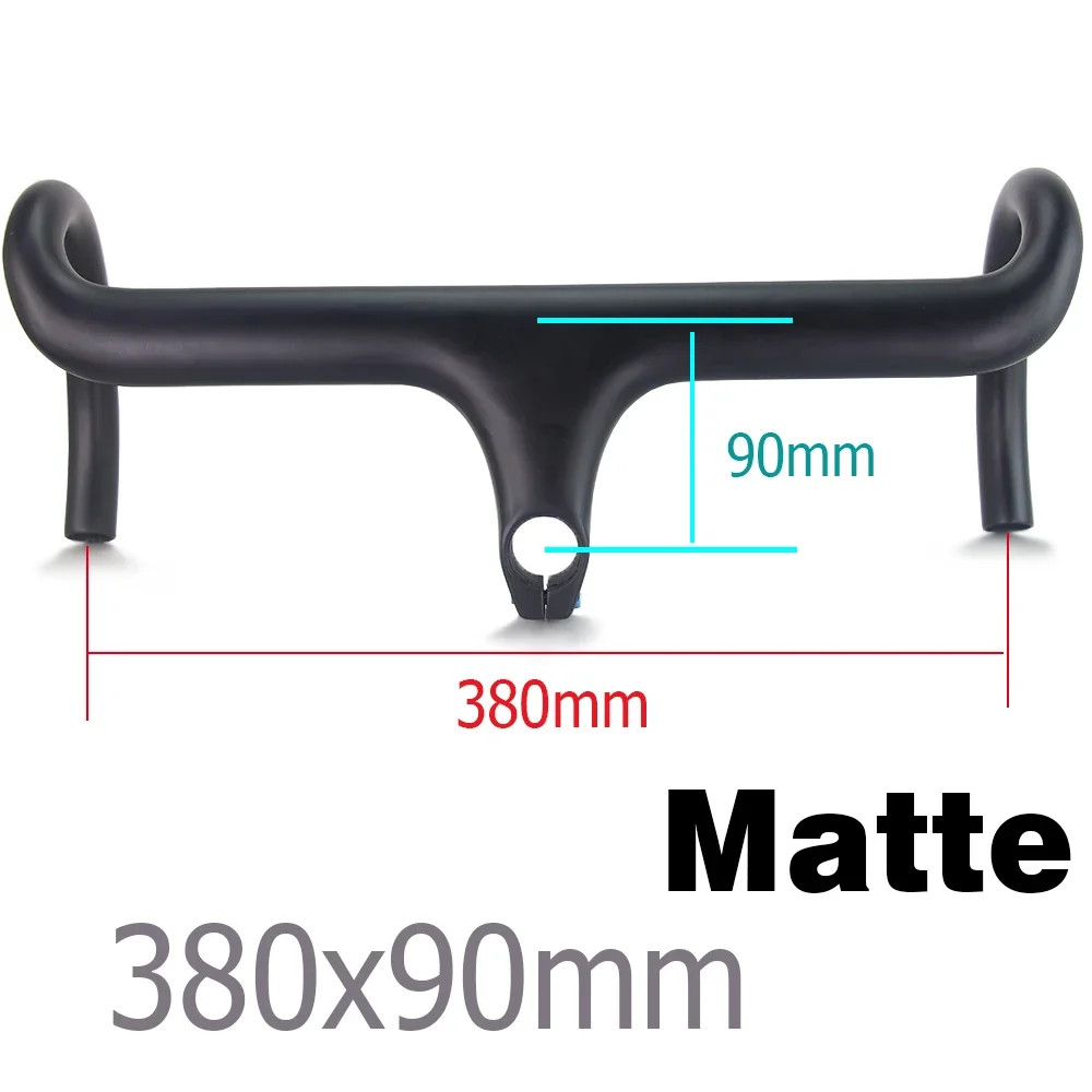 Full Carbon Integrated Handlebar with Spacers Road Gravel Bikes Drop Bar 28.6mm