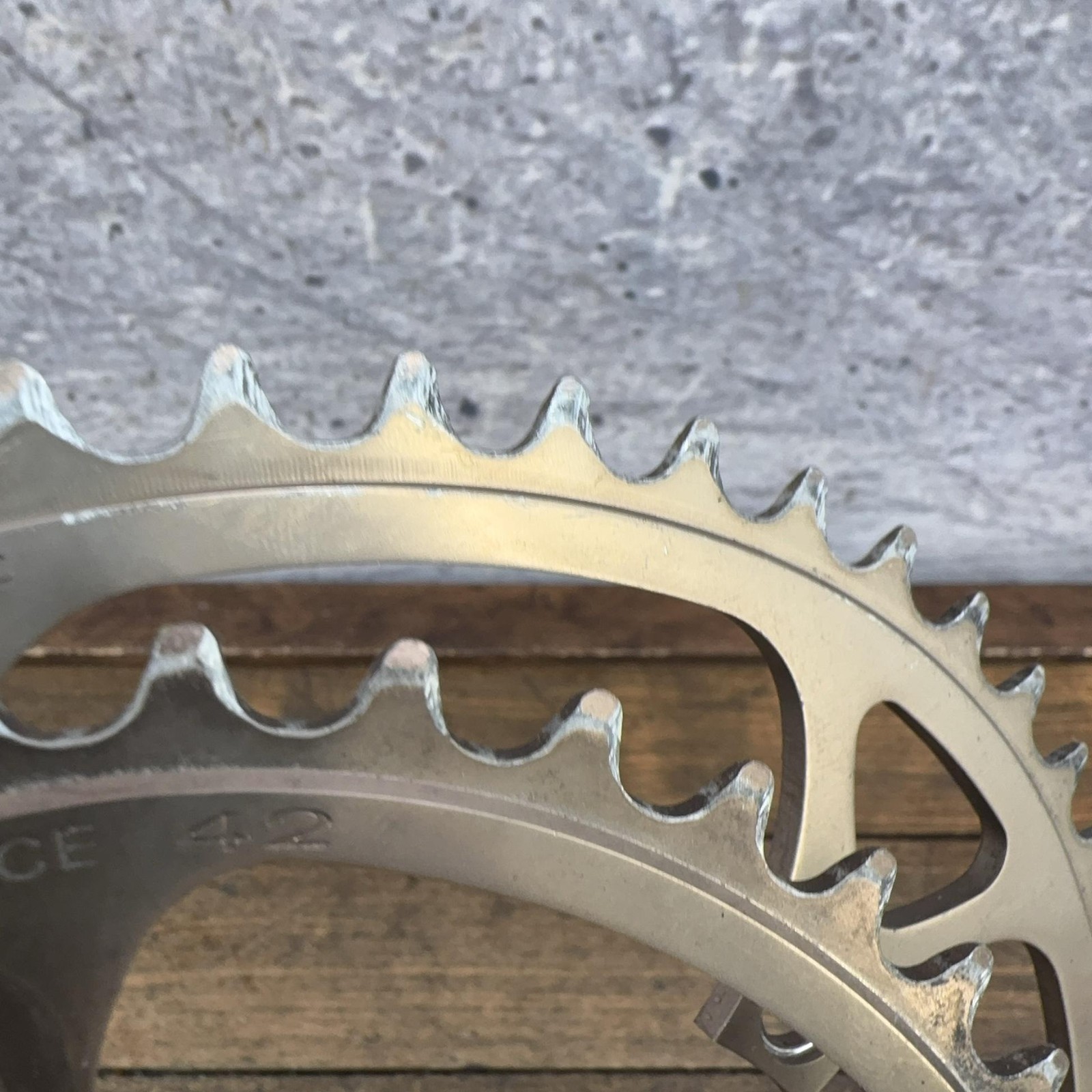 Vintage Shimano Biopace Chainring Set 42 Tooth 130 BCD 5 Arm Road Bike Oval 42t