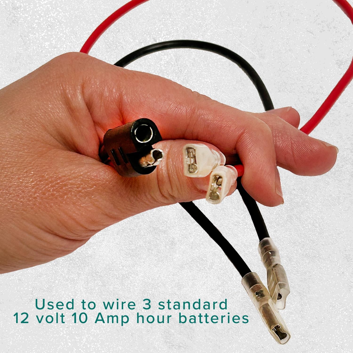 Alveytech 36 Volt Battery Wiring Harness Kit 600V 14 Awg Wire 1/4 Battery