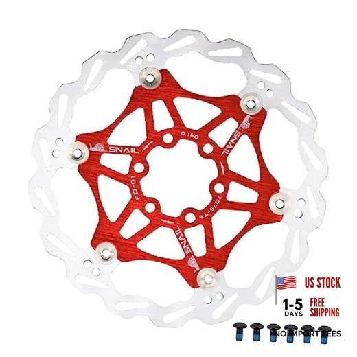 DJC Bike Brake Disc Rotor MTB Floating Brake Disc 180mm 203mm with 160mm 2# red