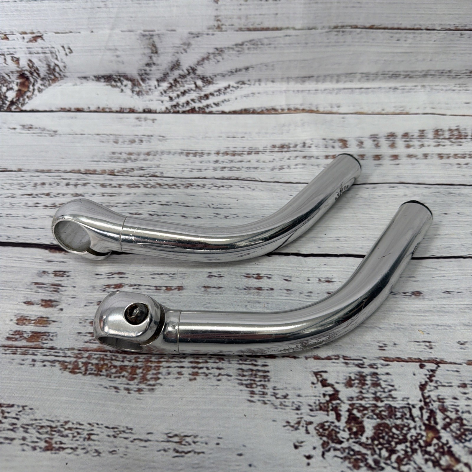 System 1 Components Handlebar Extension Bar Ends Chrome Silver MTB Bicycle Pair