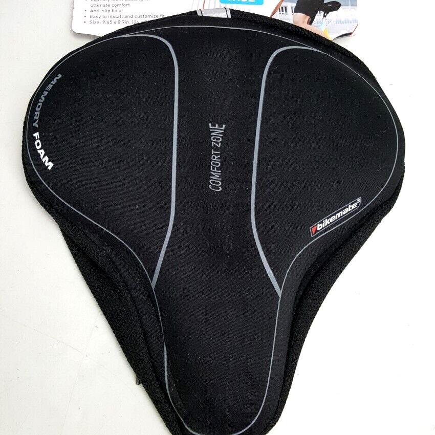 Bikemate Mountain Bike Seat Cover Memory Foam Pad 9.45 x 8.7 Soft Bicicleta