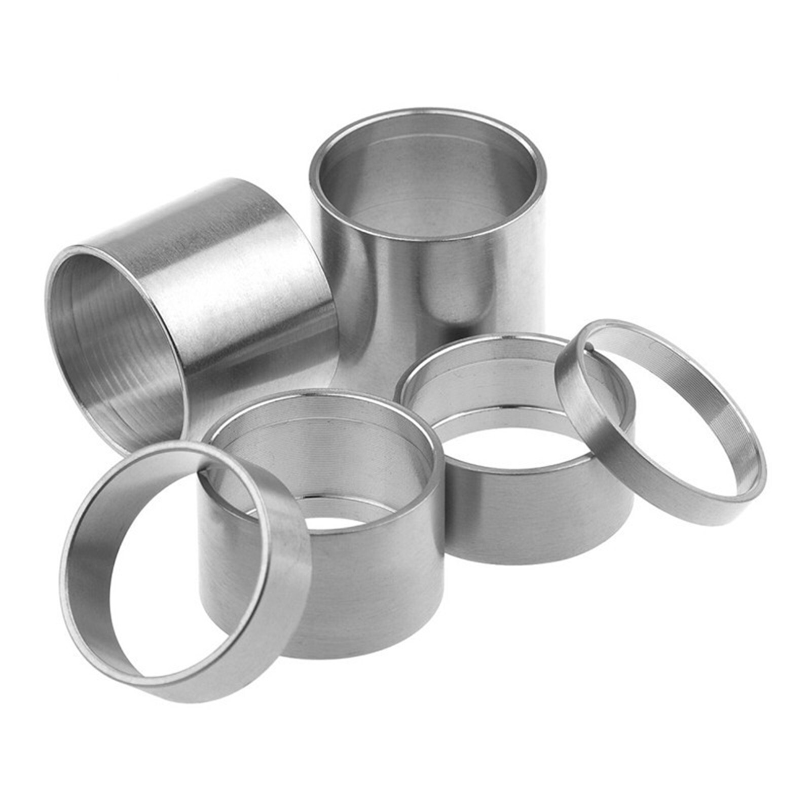 6 pcs Titanium Ti Bicycle Headset Spacer 1-1/8″ (5 – 10 – 15 – 20 -25 -30mm)