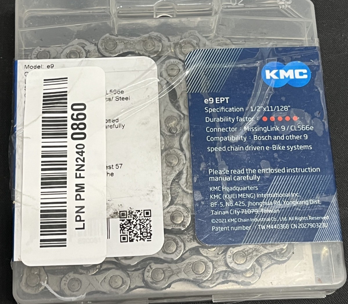 KMC E9 Turbo EPT 9 Tier E-SPORTBIKE Chain USED CHAIN