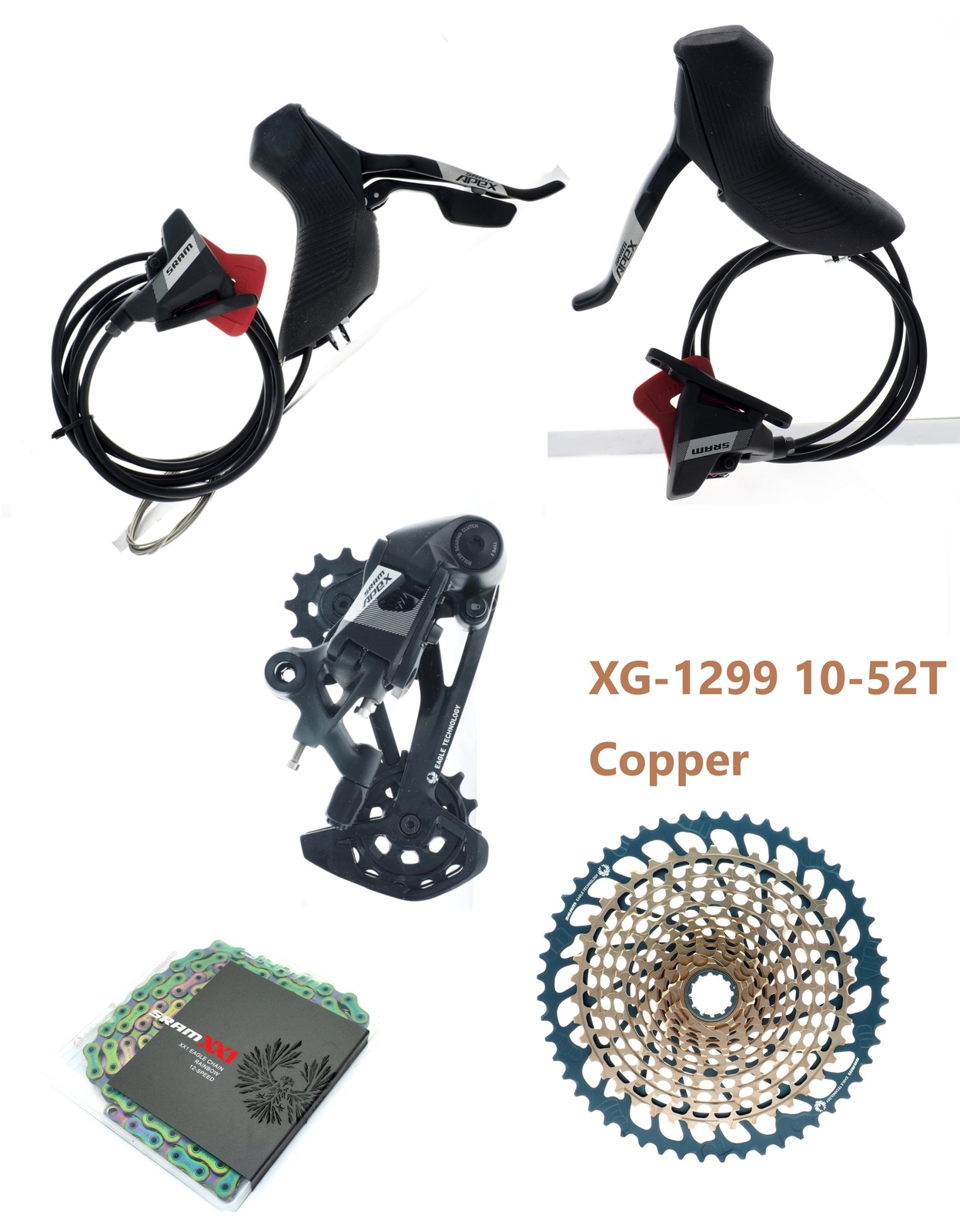SRAM APEX 1×12 Eagle Mechanical Shifter/Rear Derailleur/CN/CS Groupset READ
