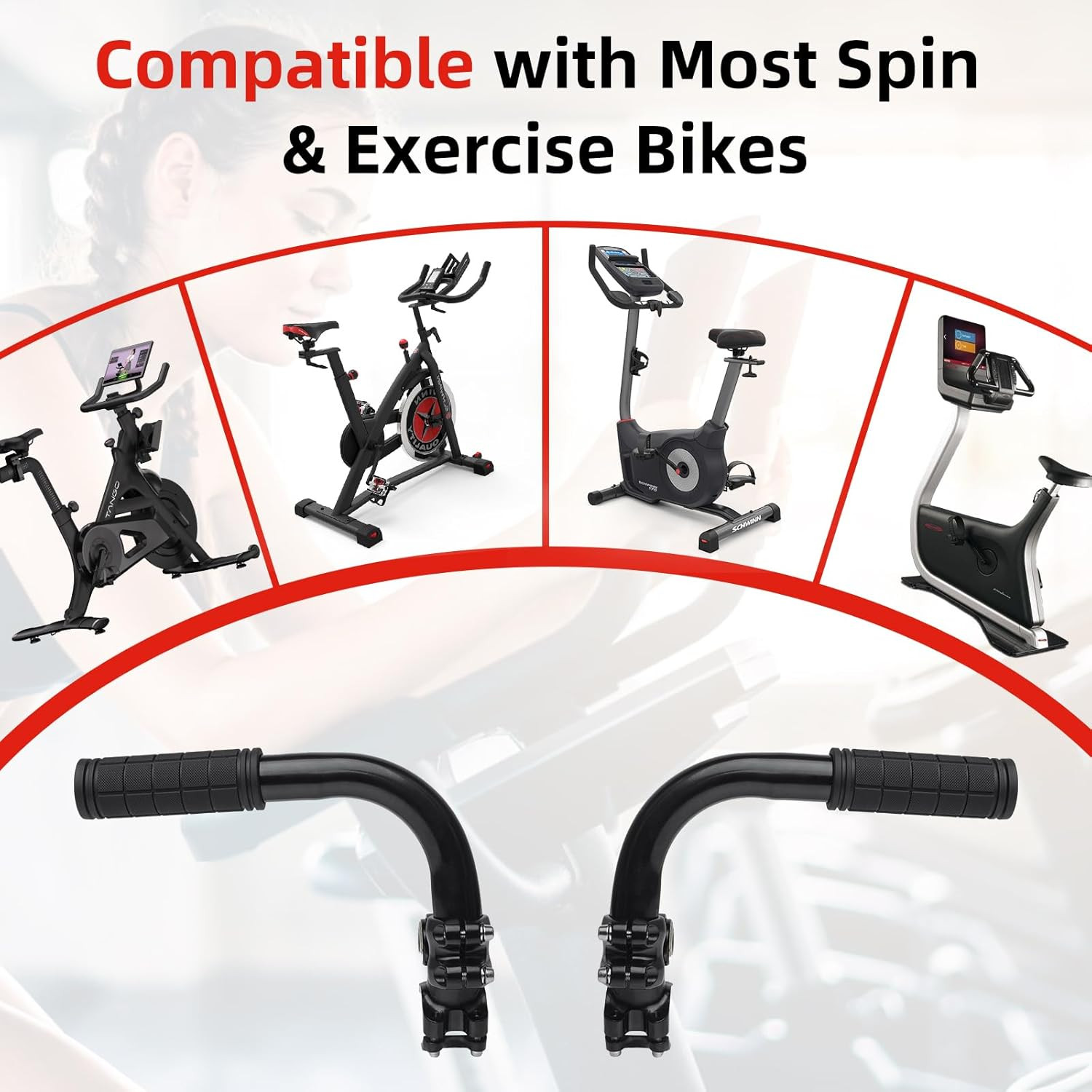 Adjustable Handlebar Extender for Indoor Exercise Bikes – Universal Fit