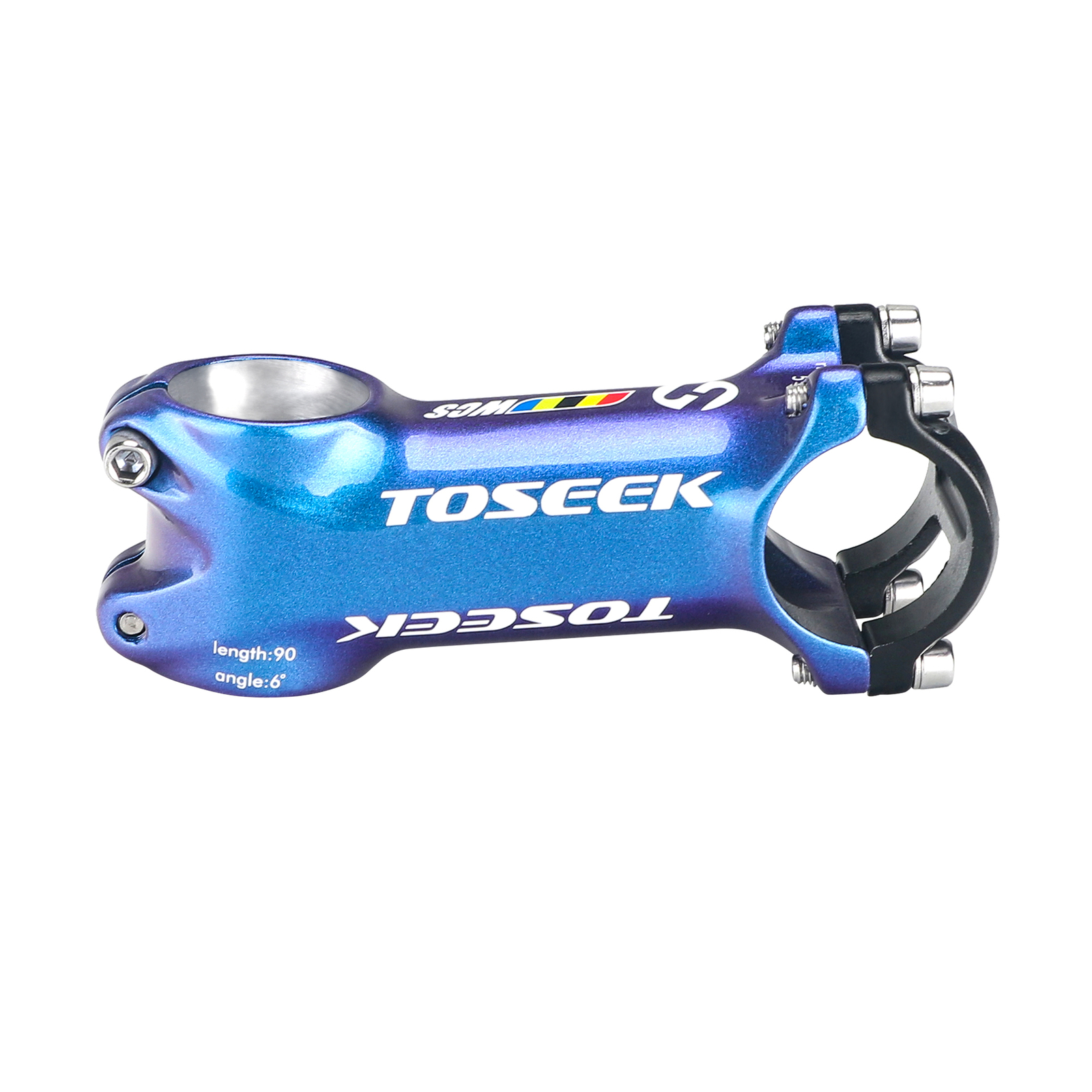 TOSEEK 6°/17° Bicycle Stem Aluminum Mountain Road Bike Stem 28.6*31.8mm 60-110mm