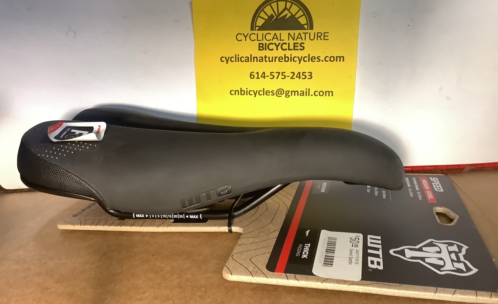 WTB Speed Fit Right medium steel bicycling saddle, new black 145x270mm