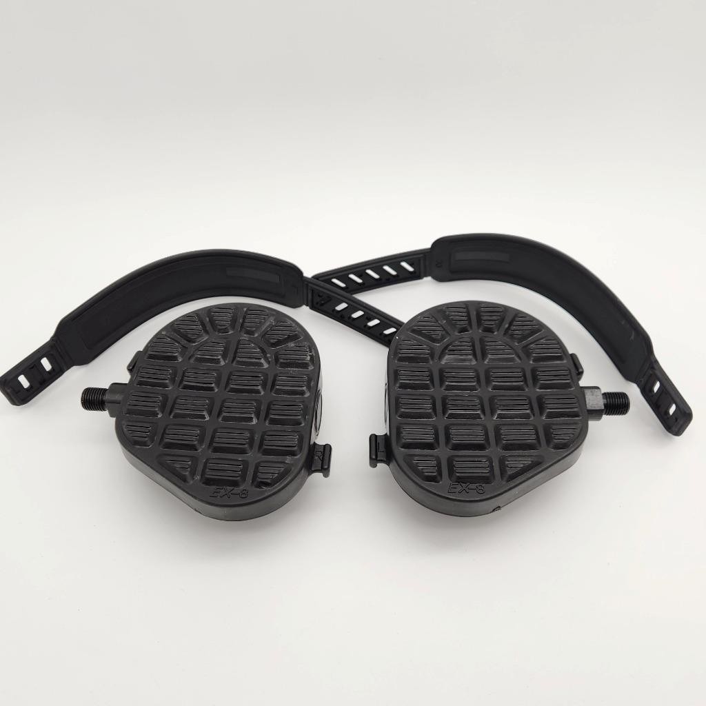 1/2″ Exercise Stationary Bicycle Pedals Platform Adjustable Toe Strap Eleven81