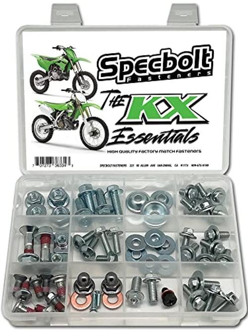 Specbolt KX 65 85 100 125 250 500 Essentials Bolt Kit Fits: All Kawasaki KX 2