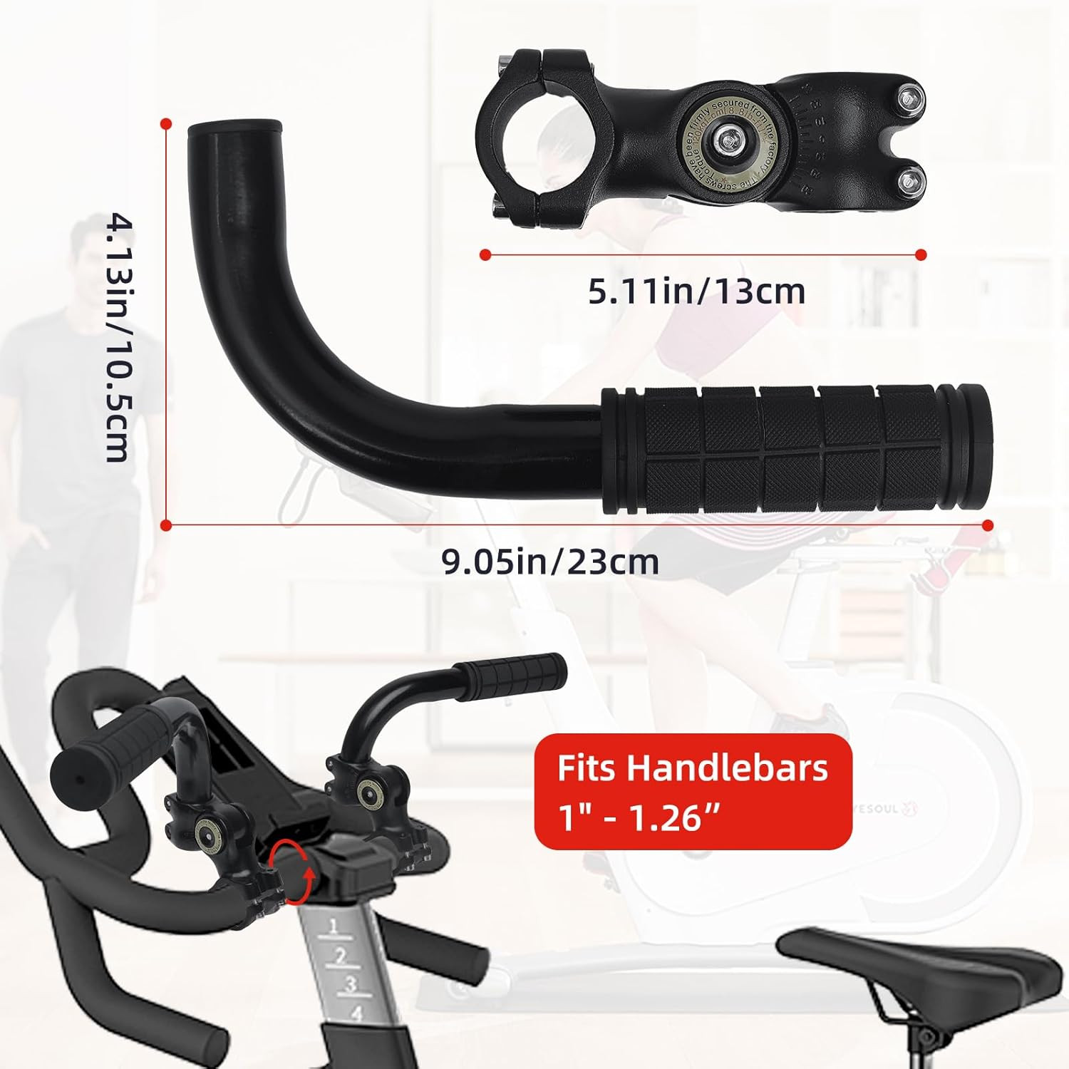 Adjustable Handlebar Extender for Indoor Exercise Bikes – Universal Fit