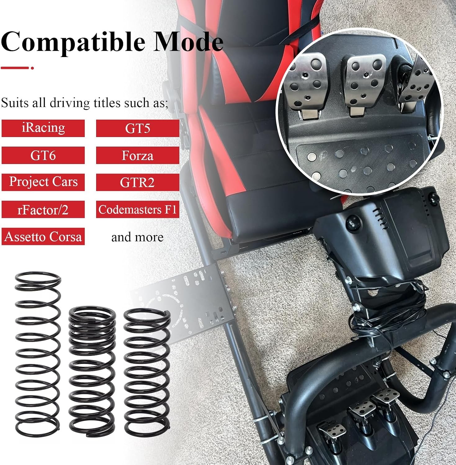 Pedal Return Spring Kit for Logitech G25 G27 G29 G920 G923 Racing Pedals