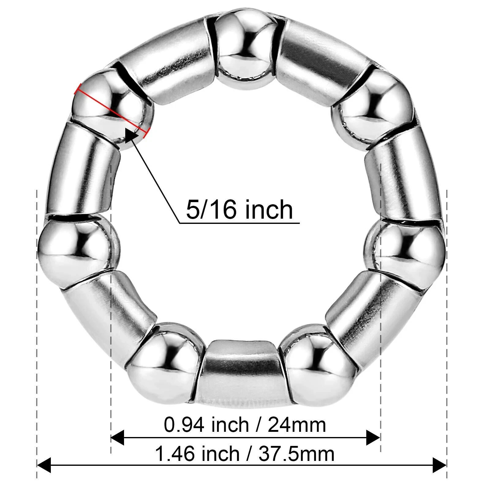 8 Pack (8 indv. pcs) Bicycle-Crank-Bearings, 5/16″ x 7-Balls Bike Crank Bearing