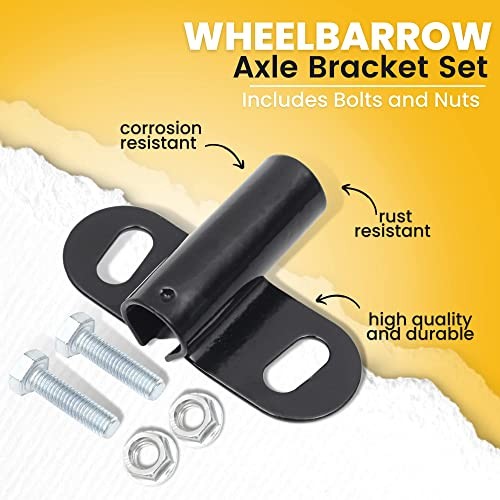Wheelbarrow Axle Bracket Set (4-Pack) – Compatible with 5/8 Inch Wheelbarrow