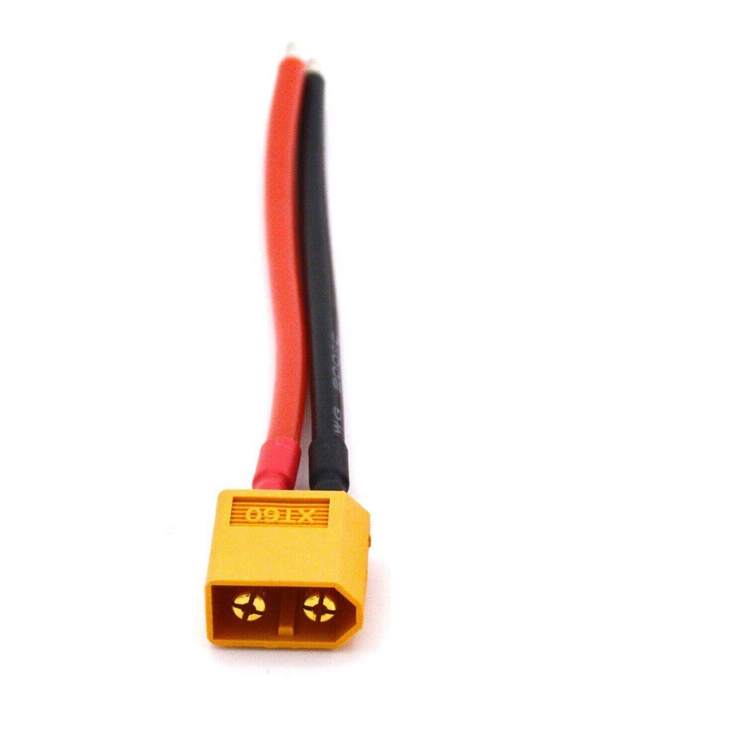 10AWG 100mm XT60 Parallel Pigtail Wire Cable Male Connector Ebike Li-Ion Battery