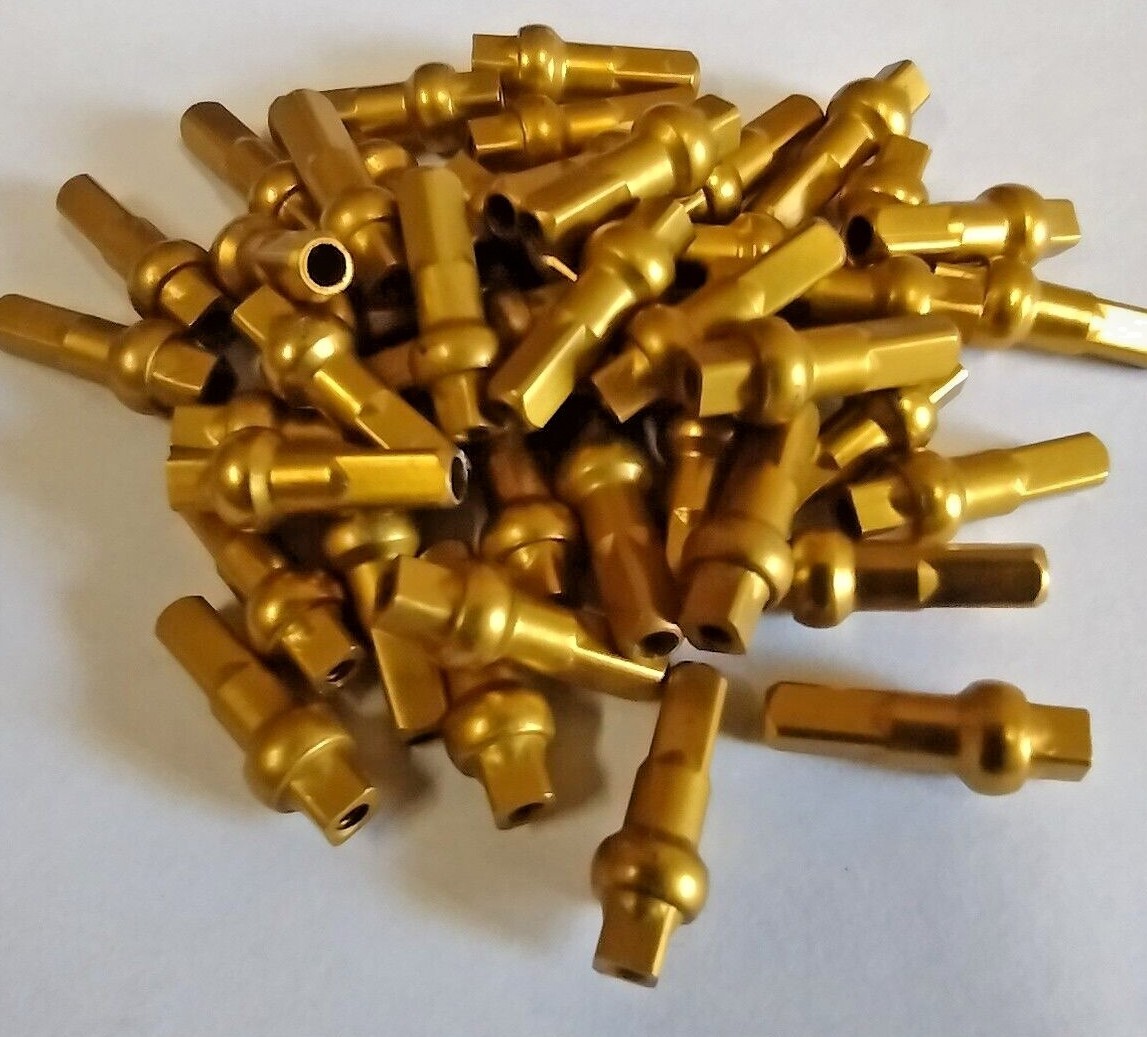 16mm DSN GOLD Alloy Double Square spoke nipple 14g (2.0mm) Custom amounts