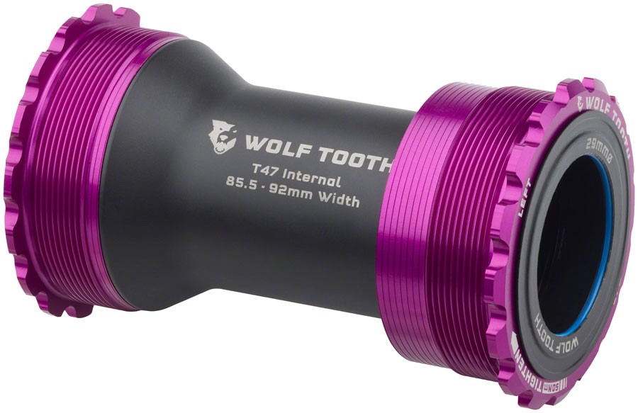 Wolf Tooth T47 Ultraviolet Purple Bottom Bracket | Inboard 85.5/92mm for 29mm