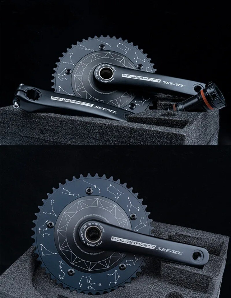 49T Track Bicycle Hollowtech Crankset Single Fixed Gear Chainwheel 165mm 144BCD