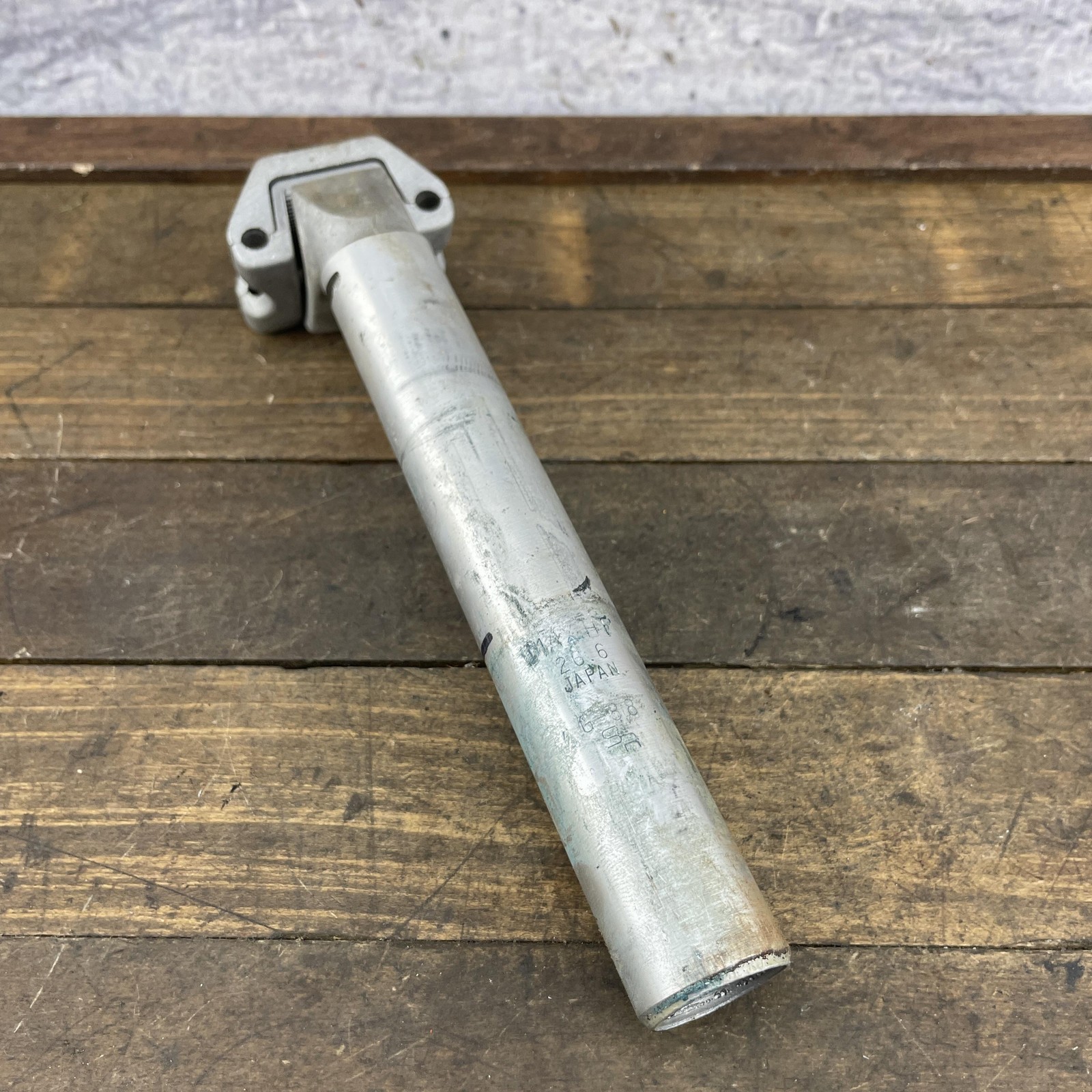 Vintage Sakae SR CR Seatpost 26.6mm Alloy Japan Road Bike Silver 305g G88 1980s