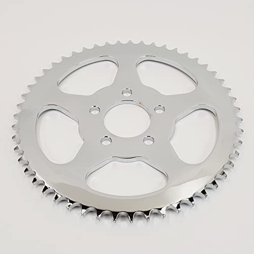 51 Tooth Belt-to-Chain Drive Conversion 5-Spoke Rear Chrome Sprocket with