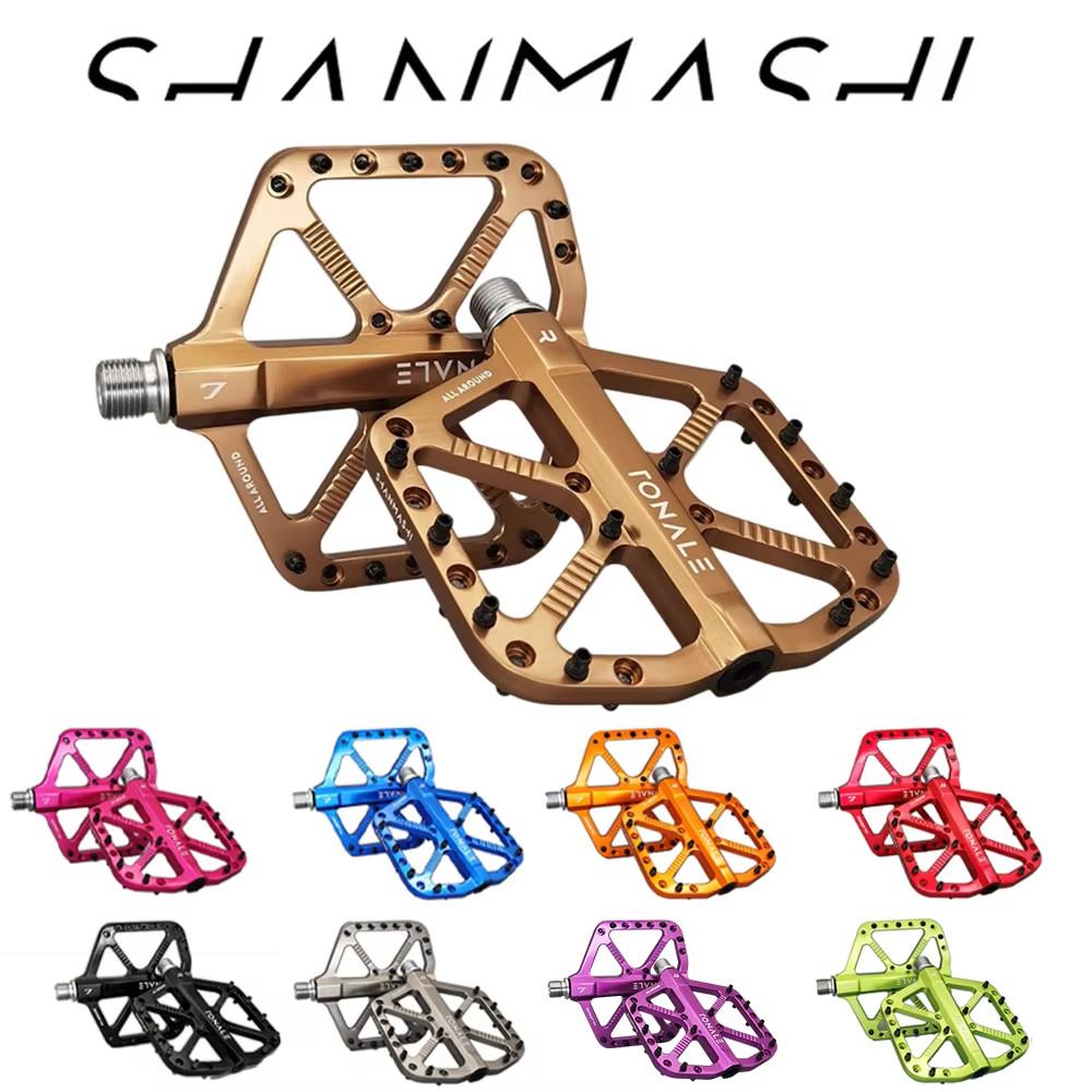MTB Bike Pedals Brown CNC Aluminum Alloy Polished 3 Bearings Pedal Road Mountain