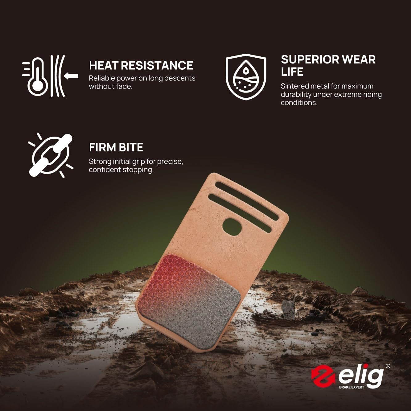 ELIG Bike Disc Brake Pads for Magura Gustav Pro 4 Piston｜Mountain Bike/eMTB/Trai