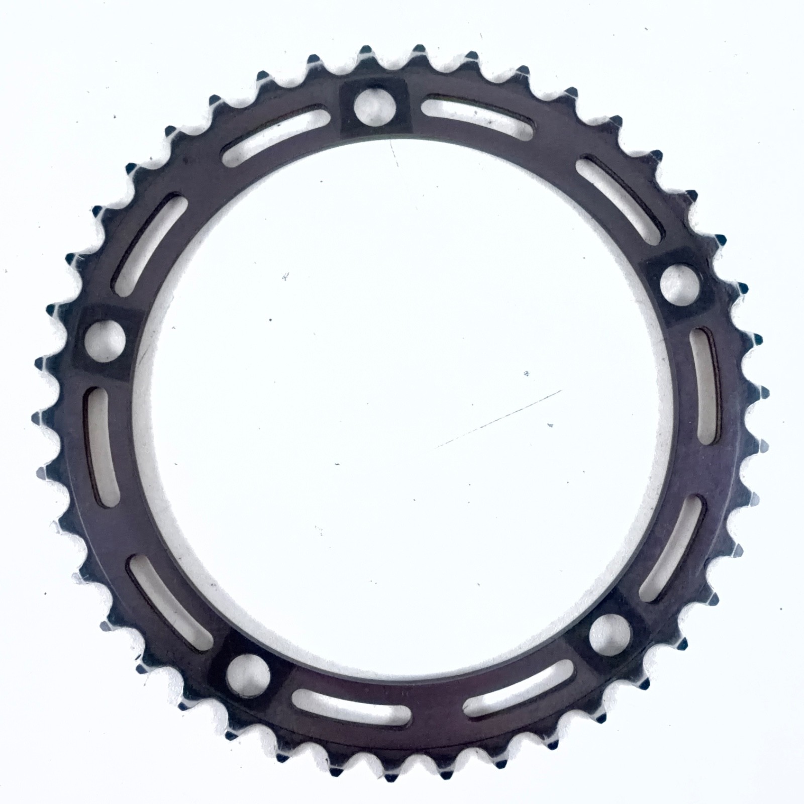 Vintage Sugino Mighty Competition 42T Chainring 144 BCD Black Alloy
