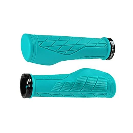 Ergonomic Design Mountain Bike Grips, Comfortable Bicycle Handlebar Turquoise