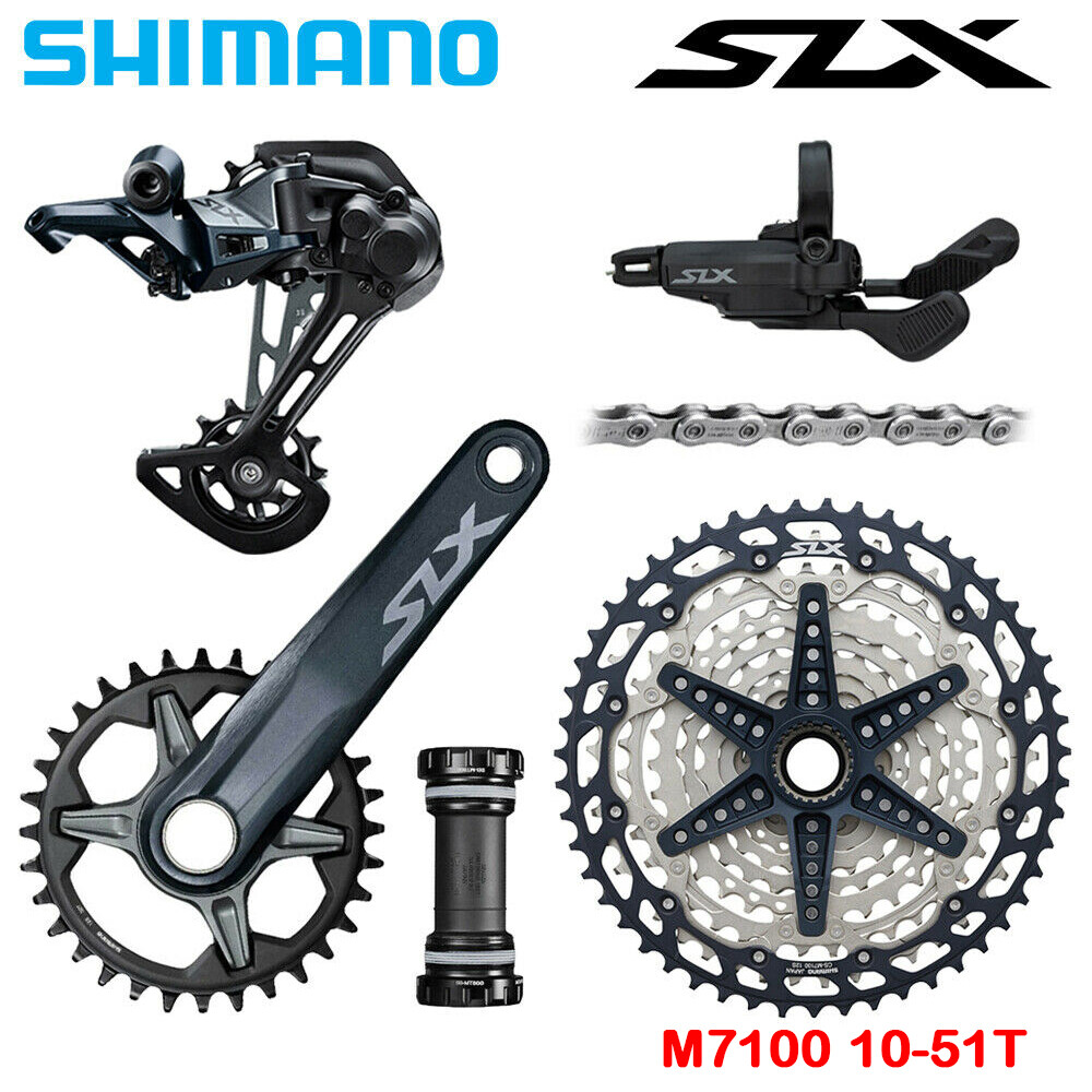 Shimano SLX M7100 1×12 Speed Group Set Cassette Rear Derailleur Right Shifter BB