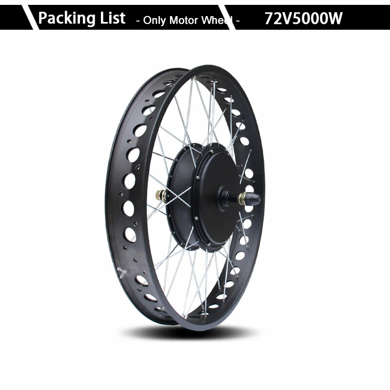 72V 5000W 20/24/26×4.0″ Snow Electric Bike Fat Brushless Non-gear Rear Hub Motor