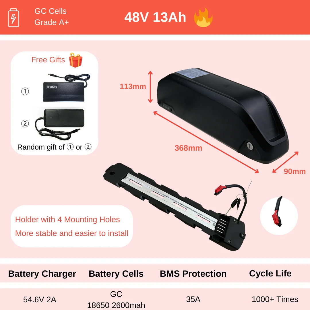 Bafang BBS02B 48V 500W 68mm Mid Drive Motor DIY Ebike Conversion Kit W/ Battery